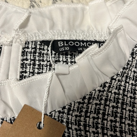 Bloomchic Ruffle Neck Tweed Top - Picture 3 of 5